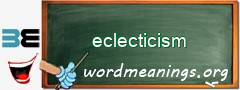 WordMeaning blackboard for eclecticism